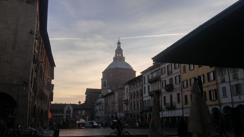 View of cathedral against sky during sunset