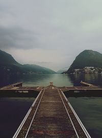 Scenic view of lugano lake