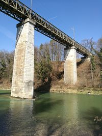 Low angle view of bridge against sky