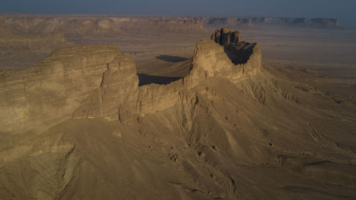 Aerial view of a desert