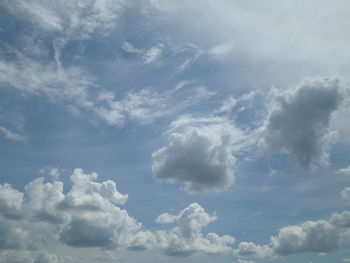 Low angle view of cloudy sky