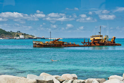 Scenic view of sea against sky