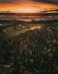 High angle view of cityscape