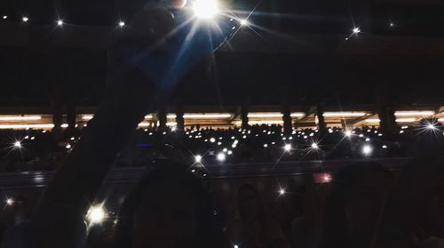 Blurred lights at night