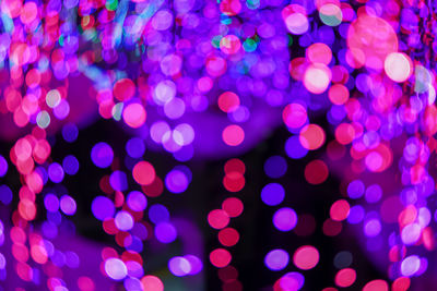 Defocused image of illuminated lights