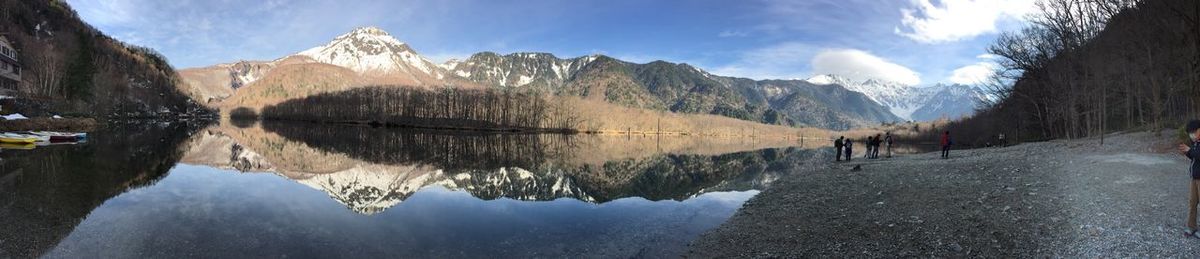 Panoramic view of snowcapped mountains