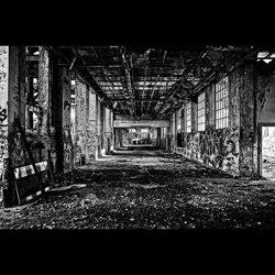 Interior of abandoned building