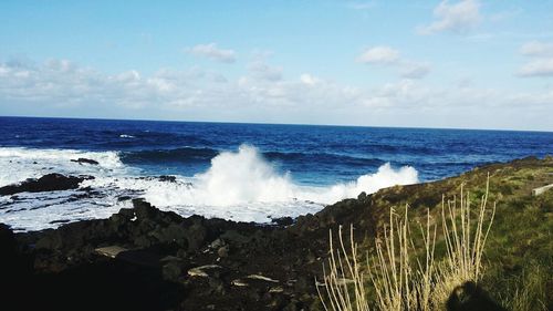 Panoramic view of sea against sky