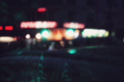 Close-up of illuminated lights at night