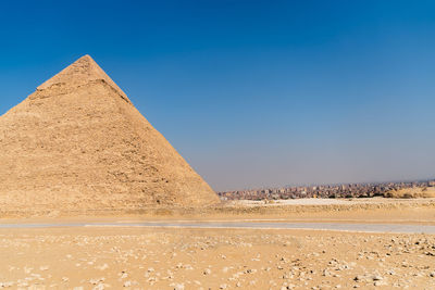 Landscape with chephren pyramid on the giza plateau