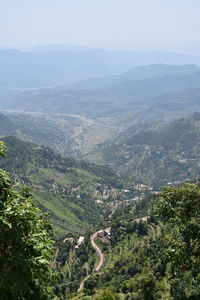 High angle view of landscape against sky