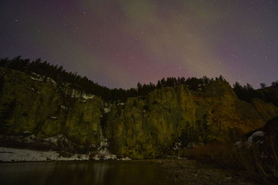 Aurora borealis on the smith river in montana