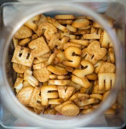 Close-up of noodles in bowl