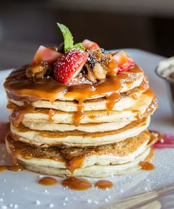 Close-up of dessert in plate