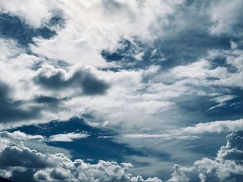 Low angle view of clouds in sky