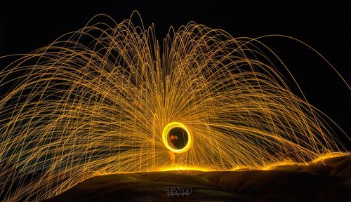 Light painting at night