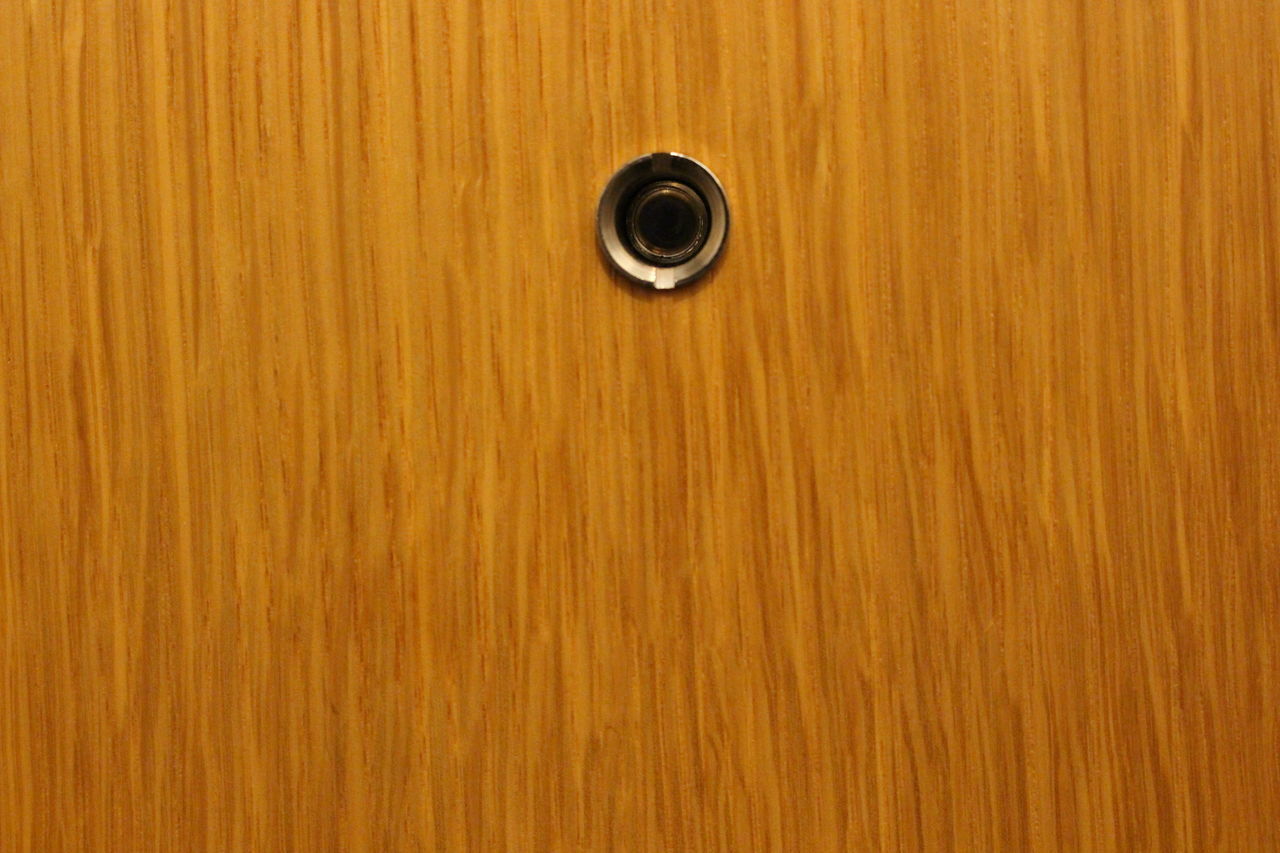 FULL FRAME SHOT OF WOODEN DOOR WITH HANDLE