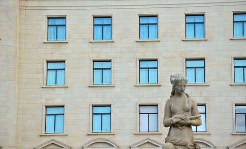 Low angle view of statue of building