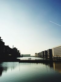 Reflection of built structures in water