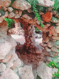 Close-up of stone wall