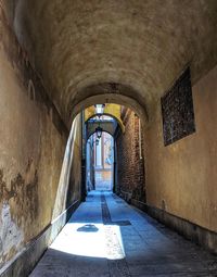 Empty corridor of building