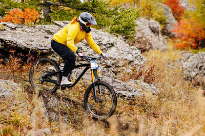 Man riding bicycle