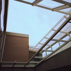 Low angle view of built structure against sky
