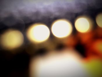 Defocused lights at night