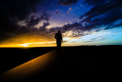 Sunset in the iranian desert