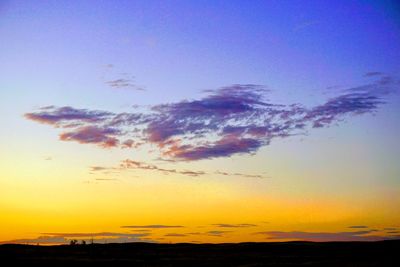 Scenic view of dramatic sky during sunset