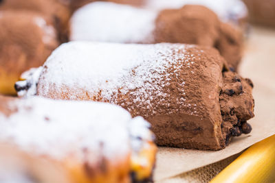 Close-up of cake on table