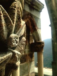 Close-up of statue of temple