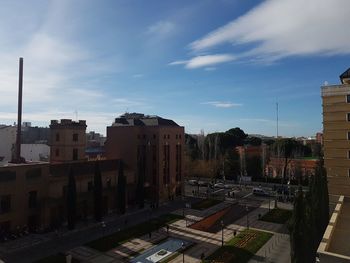 Panoramic view of city against sky