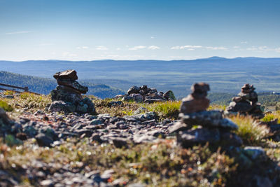 Scenic view of mountain against sky