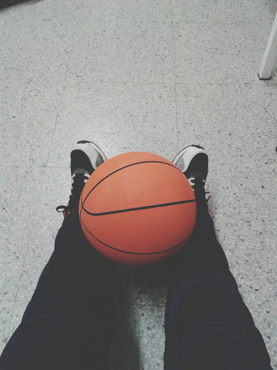 low section, shoe, person, personal perspective, high angle view, street, footwear, lifestyles, part of, unrecognizable person, men, leisure activity, orange color, human foot, close-up, outdoors, day