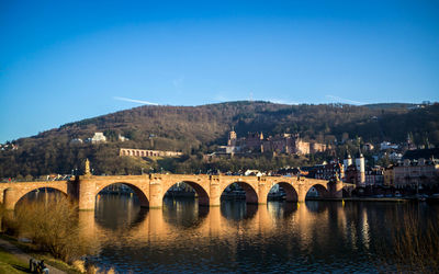 Bridge over river in city