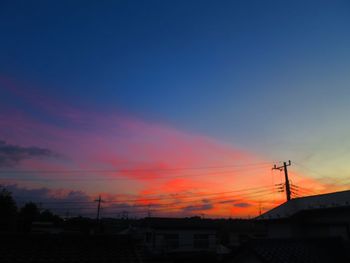 Silhouette buildings against sky during sunset