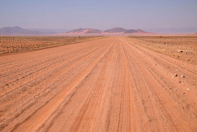 Scenic view of desert against sky