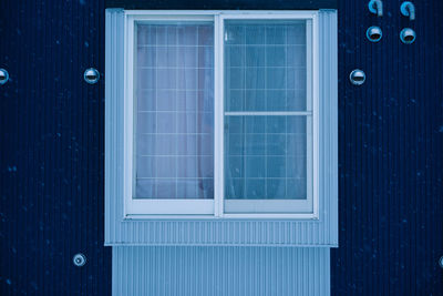 Closed window of building