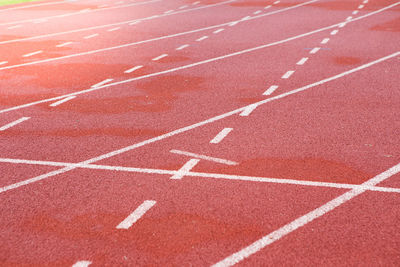 Full frame shot of running track