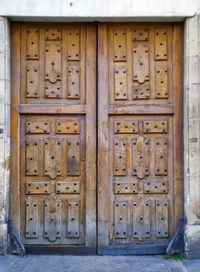 Close-up of closed door