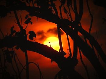 Low angle view of sky at sunset