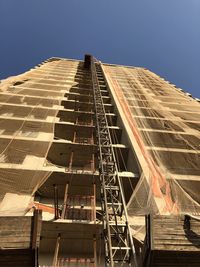 Low angle view of building against clear sky