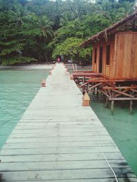 Footbridge leading to pier