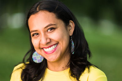 Portrait of smiling young woman