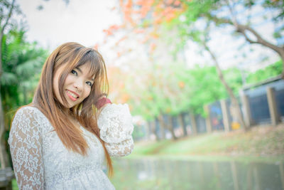 Portrait of a smiling young woman