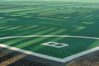 High angle view of empty sports court