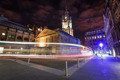 Illuminated eiffel tower at night