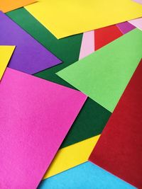Full frame shot of colorful paper
