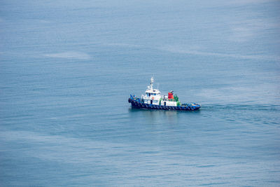 Ship sailing in sea